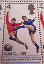 Load image into Gallery viewer, 1966 ENGLAND WINNERS WORLD CUP 1966 4d HALF SHEET 60x STAMPS MNH &amp; STAMP HOLDER
