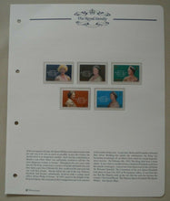 Load image into Gallery viewer, 1980 HM QUEEN ELIZABETH THE QUEEN MOTHER&#39;S 80TH BIRTHDAY 5 MNH STAMPS/INFO SHEET
