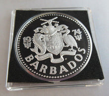 Load image into Gallery viewer, 1974 NEPTUNE GOD OF THE SEA SILVER PROOF BARBADOS $10 COIN BOX &amp; COA
