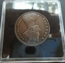 Load image into Gallery viewer, 1849 Great Britain Victoria Godless One Florin Two Shillings Silver Coin boxed
