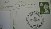 Load image into Gallery viewer, 1989 75TH ANNIV ROYAL NAVEL AIR SERVICE G/C TOM GLEAVE SIGNED FLOWN STAMP COVER
