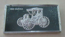 Load image into Gallery viewer, 1893 DURYEA 15mm X 10mm 1.60gram SILVER INGOT WITH INFORMATION SLIP
