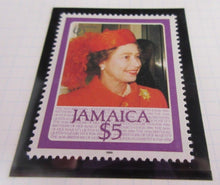 Load image into Gallery viewer, 1986 QUEEN ELIZABETH II 60TH BIRTHDAY JAMAICA STAMPS &amp; ALBUM SHEET
