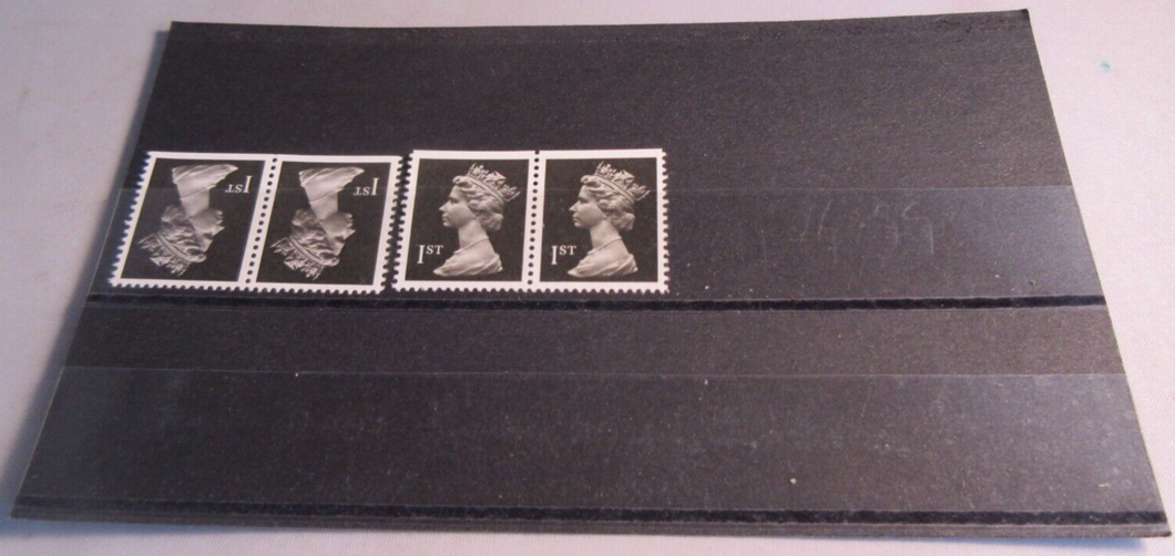 1990 QUEEN ELIZABETH II 4 X FIRST CLASS IMPERF MNH IN CLEAR FRONTED STAMP HOLDER