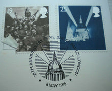 Load image into Gallery viewer, 1945-1995 50TH ANNIVERSARY VE DAY BUNC £2 COIN COVER PNC WITH STAMPS &amp; POSTMARK
