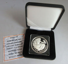 Load image into Gallery viewer, 1974 NEPTUNE GOD OF THE SEA SILVER PROOF BARBADOS $10 COIN BOX &amp; COA
