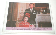 Load image into Gallery viewer, 1947-1997 THE GOLDEN WEDDING ANNIVERSARY QEII P PHILIP  MNH STAMP MINISHEET/INFO
