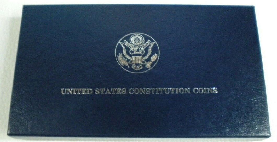 1987 SILVER DOLLAR UNITED STATES CONSTITUTION COIN BOXED WITH COA