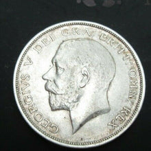 Load image into Gallery viewer, 1915 GEORGE V BARE HEAD FIRST COIN HALF 1/2 CROWN SPINK 4011 CROWNED SHIELD Cc5
