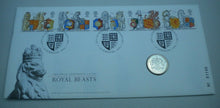 Load image into Gallery viewer, 1998 ROYAL BEASTS £1 ONE POUND COIN COVER WITH ROYAL MAIL STAMPS, POSTMARKS PNC
