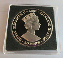 Load image into Gallery viewer, 2002 QEII GOLDEN JUBILEE QUEEN ON THRONE 50P CROWN PROOF BOXED WITH COA
