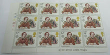 Load image into Gallery viewer, GB 1980 CHARLOTTE BRONTE JANE EYRE 12p BLOCK OF TWELVE STAMPS MNH
