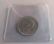 Load image into Gallery viewer, 1940 KING GEORGE VI BARE HEAD .500 SILVER aUNC ONE SHILLING COIN &amp; CLEAR FLIP E1
