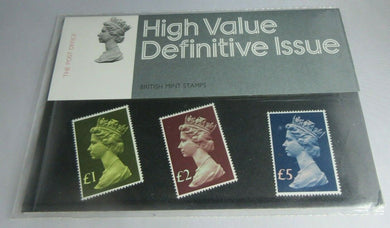 1977 HIGH VALUE DEFINITIVE ISSUE MINT BRITISH STAMPS PRESENTATION PACK