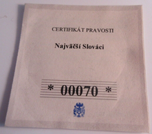 Load image into Gallery viewer, 2013 ANDREJ HLINKA, THE GREATEST SLOVAC PROOF MEDALLION WITH COA &amp; CLEAR FLIP
