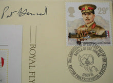 Load image into Gallery viewer, 1986 70th ANNIV OF THE BATTLE OF THE SOMME W/C HANCOCK SIGNED FLOWN STAMP COVER
