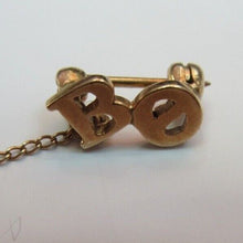 Load image into Gallery viewer, 1933 ALPHA DELTA PI SERORITY BROOCH WITH CHAPTER SAFTY CHAIN IN 14K GOLD
