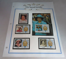 Load image into Gallery viewer, 1986 QUEEN ELIZABETH II 60TH BIRTHDAY TUVALU STAMPS &amp; ALBUM SHEET
