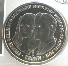 Load image into Gallery viewer, 2011 WILLIAM &amp; CATHERINE THE ROYAL WEDDING 1 CROWN COMMEMORATIVE COIN COVER PNC
