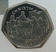 Load image into Gallery viewer, 1998 GREAT BRITAIN CHRISTMAS 1998, ISLE OF MAN PROOF 50p COIN/STAMPS/PNC/INFO
