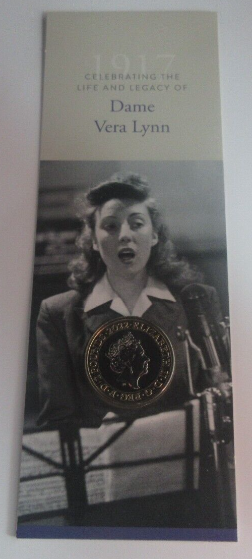 Dame Vera Lynn, Life & Legacy 2022 BUnc UK £2 Two Pounds Coin Pack