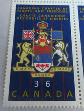 Load image into Gallery viewer, CANADIAN CHARTER RIGHTS AND FREEDOMS 4 X STAMPS MNH WITH TRAFFIC LIGHTS
