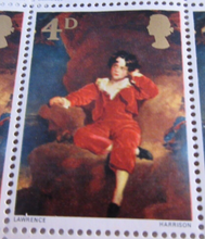 Load image into Gallery viewer, 1967 BRITISH PAINTINGS MASTER LAMBTON 4d 18 X STAMPS MNH &amp; STAMP HOLDER
