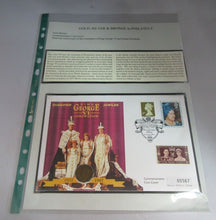 Load image into Gallery viewer, 1937-1997 KING GEORGE VI CORONATION DIAMOND JUBILEE BUNC 3 PENCE COIN COVER PNC
