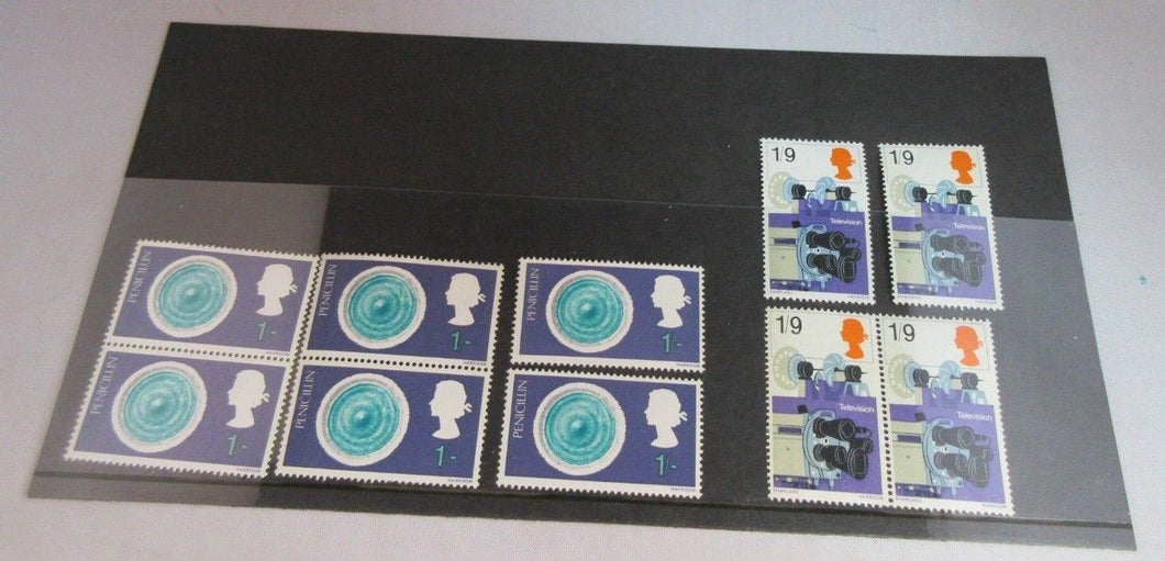 1967 PENICILLIUM NOTATUM & TELEVISION EQUIPMENT 10 X STAMPS MNH IN STAMP HOLDER