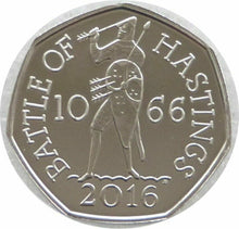Load image into Gallery viewer, 2016 Royal Mint Battle of Hastings 50p Fifty Pence Coin  Uncirculated

