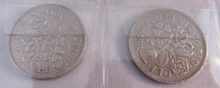 Load image into Gallery viewer, 1953-1967 QUEEN ELIZABETH II SIXPENCE 6d FULL 15 COIN SET IN CLEAR FLIP
