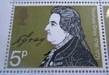 Load image into Gallery viewer, 1971 THOMAS GRAY DEATH BICENTENARY  5p BLOCK OF 6 STAMPS MNH
