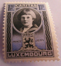 Load image into Gallery viewer, 1926 LUXEMBOURG PRINCE JEAN CARITAS 5c, 40c, 50c, 75c &amp; 1.50frs STAMPS
