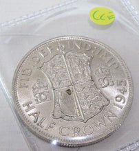 Load image into Gallery viewer, 1945 KING GEORGE VI SILVER HALFCROWN 1/2 CROWN BUNC FULL LUSTER SPINK 4080 B CcE
