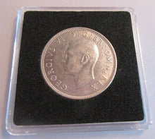 Load image into Gallery viewer, 1938 KING GEORGE VI FLORIN TWO SHILLINGS COIN aUNC .500 SILVER IN CAPSULE &amp; BOX
