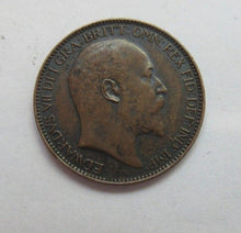 Load image into Gallery viewer, 1909 EDWARD VII DARKENED BRONZE FARTHING UNC SPINK REF 3992 CC4
