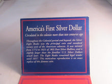 Load image into Gallery viewer, AMERICA&#39;S FIRST SILVER DOLLAR - RESTRIKE WITH INFORMATION CARD
