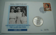 Load image into Gallery viewer, 1990 90TH BIRTHDAY OF HM QUEEN ELIZABETH THE QUEEN MOTHER BUNC £2 COIN COVER PNC
