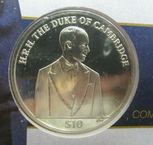 Load image into Gallery viewer, 2012 William &amp; Catherine First Anniversary SILVER PROOF BVI $10, 2 PNC&#39;s 2 Coins
