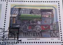 Load image into Gallery viewer, 1993 TRAINS II BORHUTHATSWANA MINI SHEET 4 STAMPS MNH
