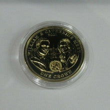 Load image into Gallery viewer, 2011 William and Kate Meet 2001 Gold Plated BUnc TDC 1 Crown Coin with COA
