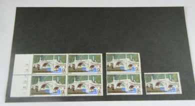 1968 ABERFELDY BRIDGE 9d 7 X STAMPS MNH IN CLEAR FRONTED STAMP HOLDER