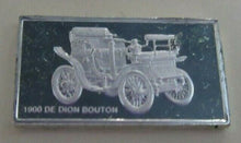 Load image into Gallery viewer, 1900 DE DION BOUTON 15mm X 10mm 1.60gram SILVER INGOT WITH INFORMATION SLIP
