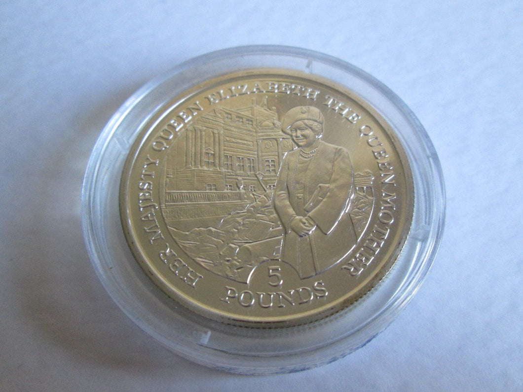1995  SILVER PROOF £5 FIVE POUNDS COIN GIBRALTAR INSPECTING BUCKINGHAM PALACE
