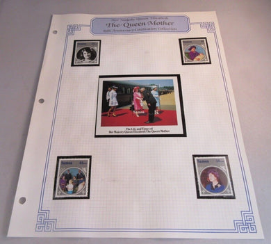 1985 HMQE QUEEN MOTHER 85th ANNIV COLLECTION SAMOA STAMPS ALBUM SHEET