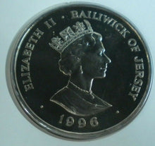 Load image into Gallery viewer, 1996 JERSEY 70TH BIRTHDAY HER MAJESTY THE QUEEN R/MINT BUNC £2 COIN COVER PNC
