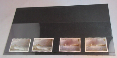 1987 JERSEY CHRISTMAS DECIMAL STAMPS X 4 MNH IN STAMP HOLDER