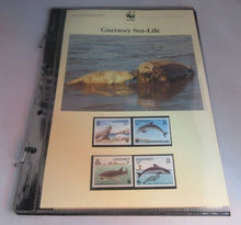Load image into Gallery viewer, Guernsey Sea-life WWF Info Sheets Exclusive Stamps from Guernsey and FDC&#39;s
