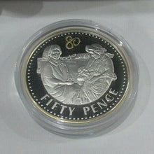 Load image into Gallery viewer, QEII and the Queen Mother 80TH B/Day Falkland Islands 2006 Silver Proof £5 COIN
