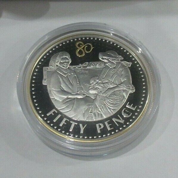 QEII and the Queen Mother 80TH B/Day Falkland Islands 2006 Silver Proof £5 COIN